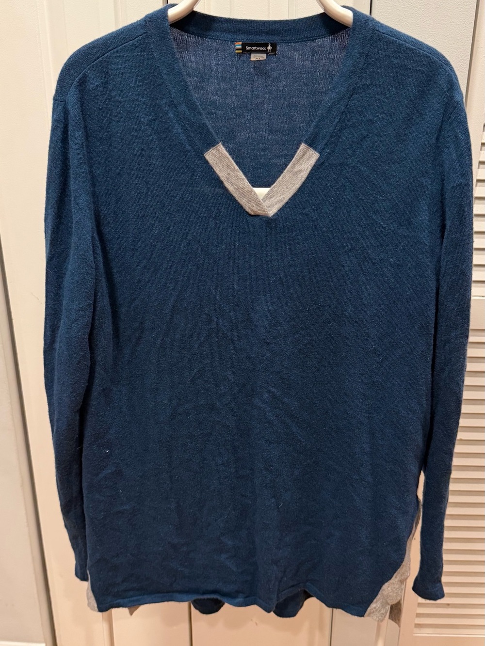 Smartwool  Shadow Pine Tunic Merino Woo Blend Pullover V-Neck Sweater size XL